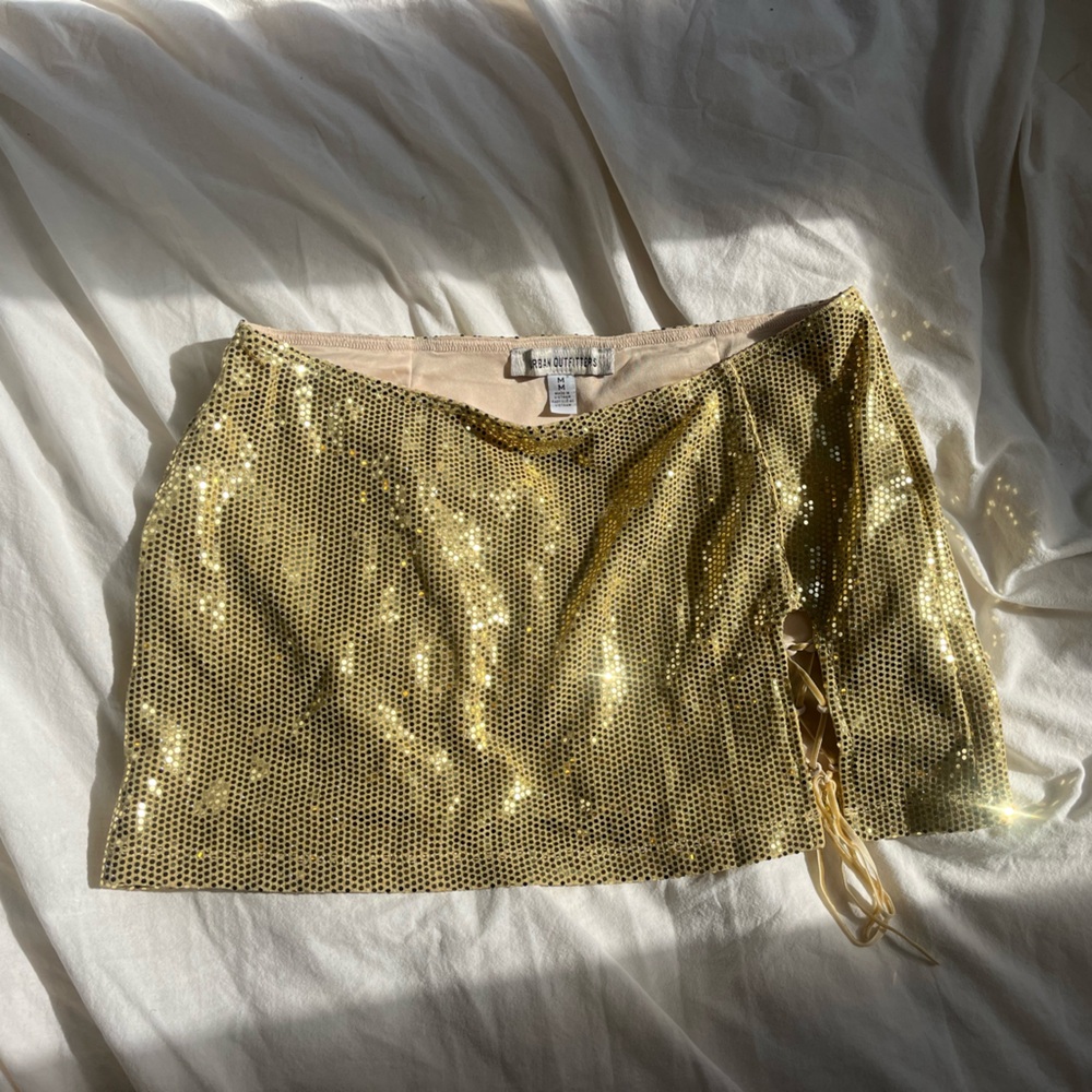 Urban outfitters Gold Sequin Skirt